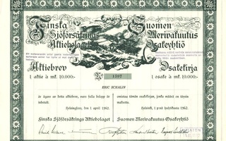 1962 Suomen Merivakuutus Oy, Helsinki pörssi osakekirja