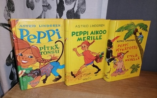 Astrid Lindgren - Peppi Pitkätossu x3 - Kaikki kolme kirjaa
