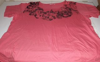 Toppi / t-paita :  Pinkki t-paita , A-helma koko xxl