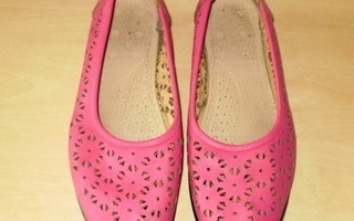 Naisten vaaleanpunaiset ballerina-kengät 40