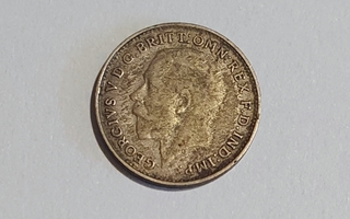 Englanti George V three pence 1920 kolikko