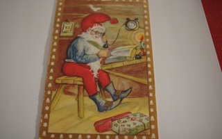1940-luvun joulukortti, kulkenut nyrkkipostissa