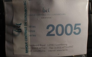 Luxemburg 2005 5 x (1c - 2 € +Henri ja Adolphe) pussissa UNC