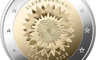 Latvia 2023 2 euro Ukrainan auringonkukka  unc
