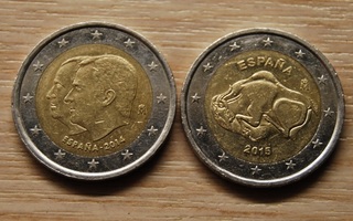 Espanja  ,2 Euro x 2 kpl., juhlakolikoita