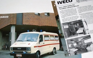 1984 Iveco 30.8 ambulanssi esite - KUIN UUSI - suomalainen