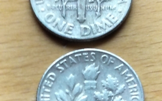 USA, Roosevelt Silver Dime 2 kpl