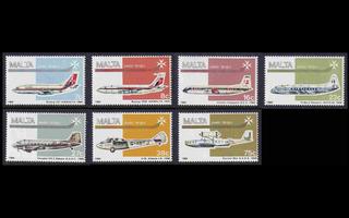Malta 697-703 ** Lentoposti lentokoneita (1984)