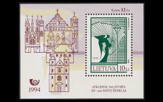 Liettua 556BL4 ** Sadas postimerkki (1994)