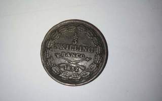 1/3 Skilling Banco 1852