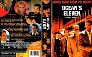 VHS kasetti Ocean's eleven, korkeat panokset, George Clooney