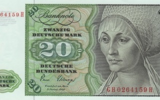 (B0092) GERMANY - FEDERAL REPUBLIC, 1980. 20 Deutsche Mark