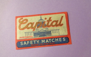 TT-etiketti Capital safety matches, made in Finland