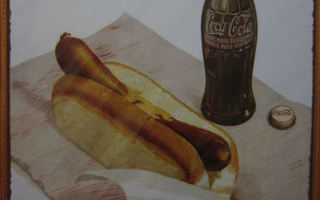DRINK Coca Cola Hot dog! (retro) - Metallinen taulu 20x30cm