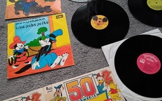 Disney LP levy setti 5kpl 1972-alk.