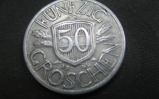 Itävalta  50 Grochen  1946  KM # 2870  Alumiini-magnesium