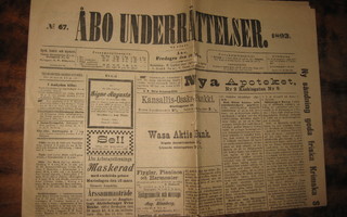 Sanomalehti  Åbo Underrättelser  10.3.1893