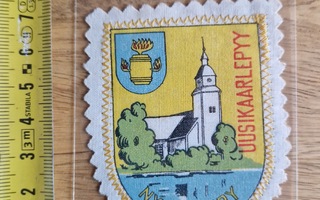 Uusikaarleby Nykarleby vintage kangasmerkki