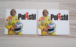 Keijo Keke Rosberg / Polistil -tarra 2 kpl
