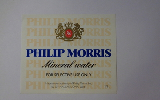 Etiketti - Philip Morris Mineral water, Oy Mallasjuoma