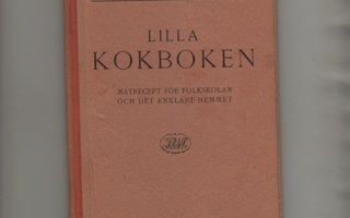 Lilla kokboken, P.A Norstedts & Söner. 1917, 8.uppl, inb, K3