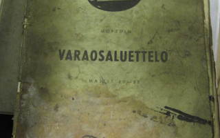 Todella käytetty Tunturi 1960-71 varaosaluettelo