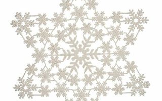 Joulukuusenpallo Tähti Helmiäinen 31,5 x 32 x 0,1 cm (24 o