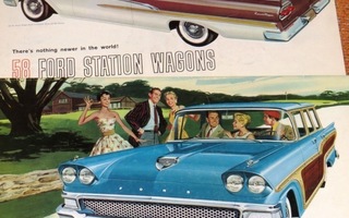 1958 Ford USA farmarit PRESTIGE esite - 20 siv -  KUIN UUSI