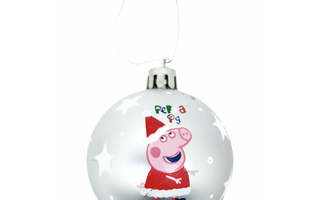 Joulupallo Peppa Pig Cosy corner Hopeinen 6 osaa