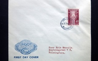 Kuori FDC 1.4.1947 Postisäästöpankki 10 mk