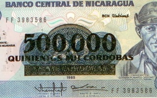 Nicaragua 500 000 cordobas 1985