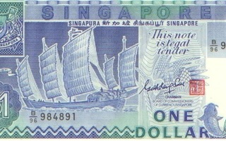 Singapore 1 dollar 1987