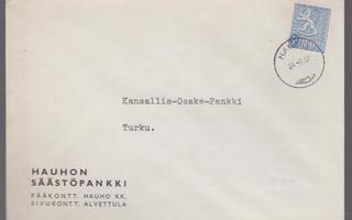 HAUHO 24.6.57 LEIMA M54 30MK HAUHON SÄÄSTÖPANKKI FIRMAKUORI