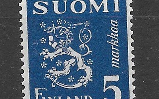1930 leijonamalli sininen 5 mk **