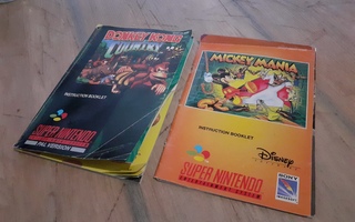 Super Nintendo pelien ohjekirjat