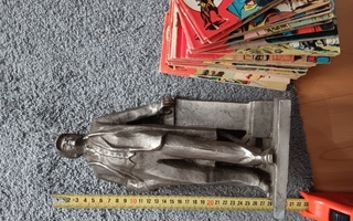 LENIN patsas figure 28.5 kork.cm metalli 1977 cccp vintage