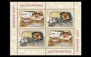 Romania 5935-6BL355_II ** Europa gastronomia (2005)