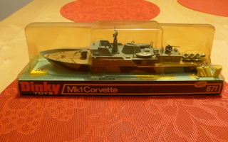 Dinky toys 671 MK1 Corvette hävittäjä sotalaiva WWII WW2