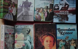 Historiska romaner om kvinnor 0,50/st +frakt