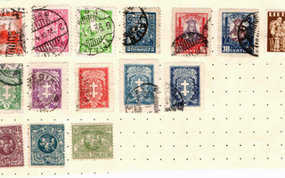 Vanhoja postimerkkejä Latvia ja Liettua