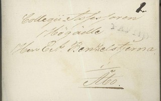 1837 kirje Raumalta Turkuun (sisältö)