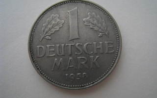 Deutsche Mark  DM 1 F 1958 BRD SAKSAN MARKKA