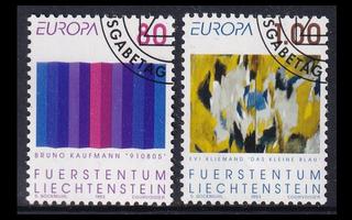 Liechtenstein 1054-5 o Europa nykytaide (1993)