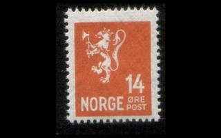 Norja 121 ** Käyttösarja leijona 14 öre (1926)