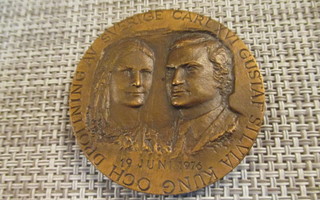 Carl XVI Gustaf ja Silvia mitali 1976.