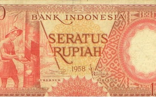 Indonesia 100 rupia 1958
