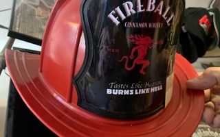 FIREBALL WHISKEY - FIREMANS HELMET