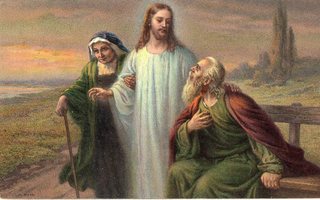 Vanha taidekortti- Jeesus