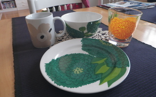 Iittala Marimekko Primavera lautanen+kulho vihreät