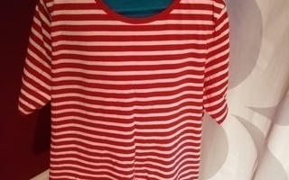 Elea punavalkoraidallinen t-paita kokoa XL - uudenveroinen!